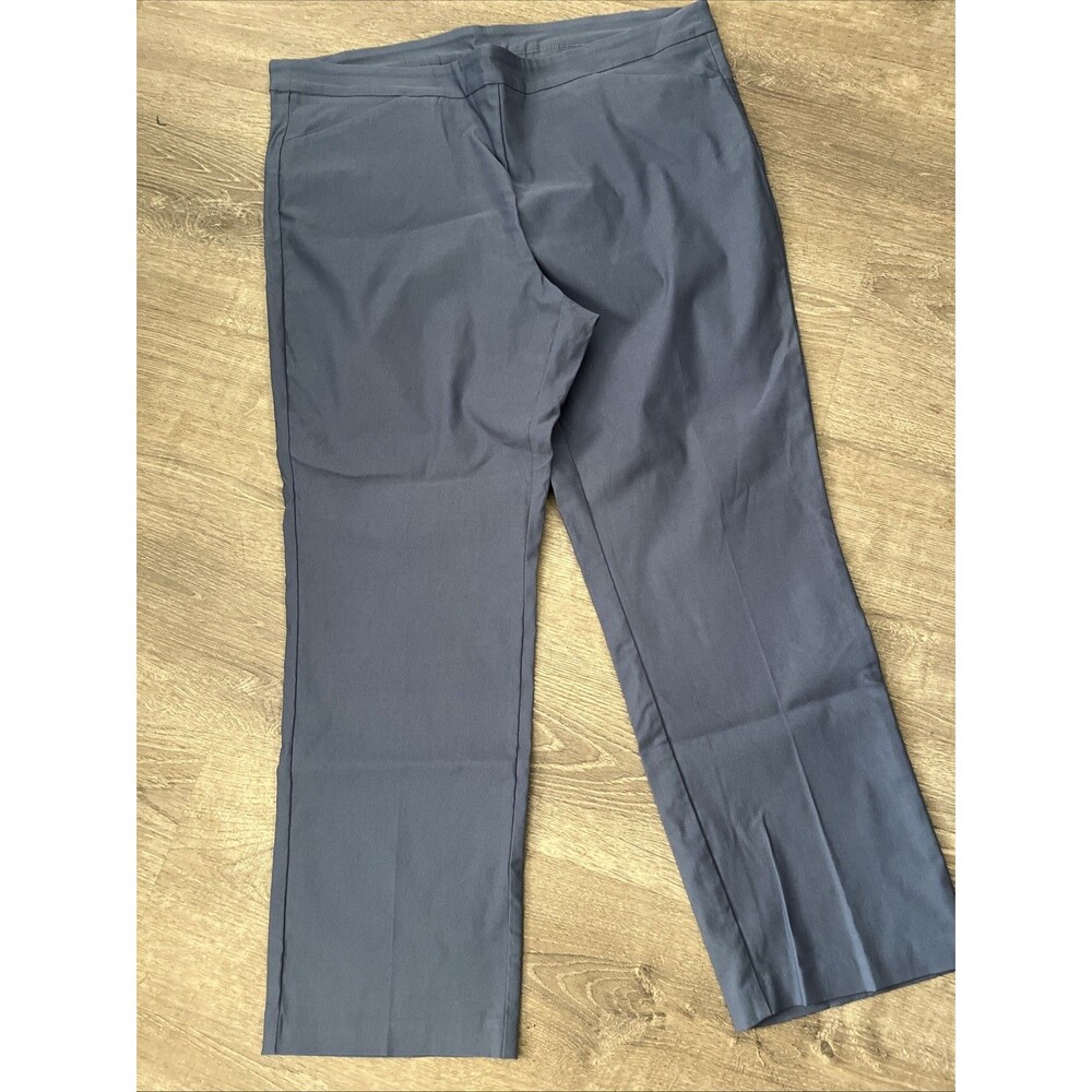 Tribal Women's Pull On Crop Pants Blue Stretch Career Casual Size 20W